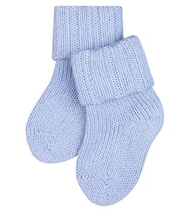 Chaussettes en coton tricotées pour bébé, bleu clair uni, épaisses, décontractées, pour nouveau-né, chaussettes d'hiver, chaussettes antidérapantes, respirantes - Product Image 1