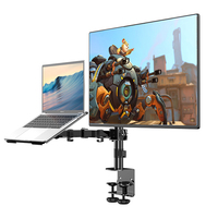 Support d'écran LCD LED pour ordinateur portable, support de bureau pivotant et inclinable, support mural pour bureau, hauteur réglable de 13 à 32 pouces