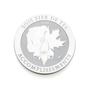 Monedas de Plata AG999 con Diseño 2D + 3D de Antorcha y Flor, Sin Cantidad Mínima de Pedido, Monedas de Oro Antiguas Personalizadas en Bolsa OPP para Comprar - Product Image 2