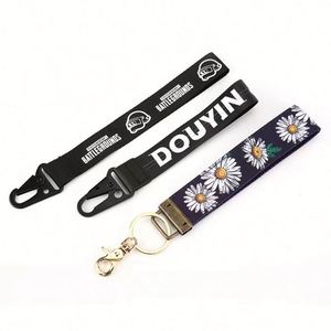 Porte-clés personnalisé avec mousqueton, sangle en nylon jacquard, porte-clés avec mousqueton, étiquettes pour clés - Product Image 2