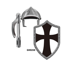 G0133 Serie Medieval, Bloques de Construcción de Plástico DIY, Caballero de Jerusalén, Juguetes Educativos para Niños, Mini Figuras de Ladrillos, Sets de Regalo