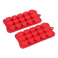 Moule à gâteau en silicone de qualité alimentaire en forme de cœur à 15 cavités, outil de pâtisserie maison personnalisé en usine, moule DIY pour la fabrication artisanale de chocolat en cuisine