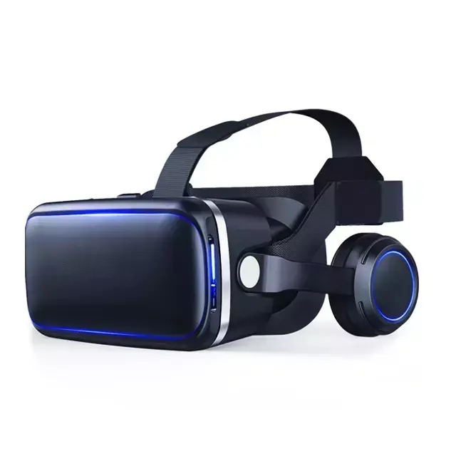 2023 New Style VR ABS All-in-One Headset Polarized 3D Glasses Headphones Adjustable Elastic Headband 50-80" Screen Smartphone