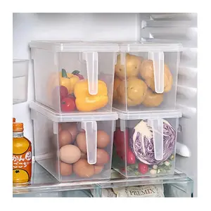 5L Refrigerator storage boxes with lid and handle refrigerator storage organizer High quality pp plastic storage bins