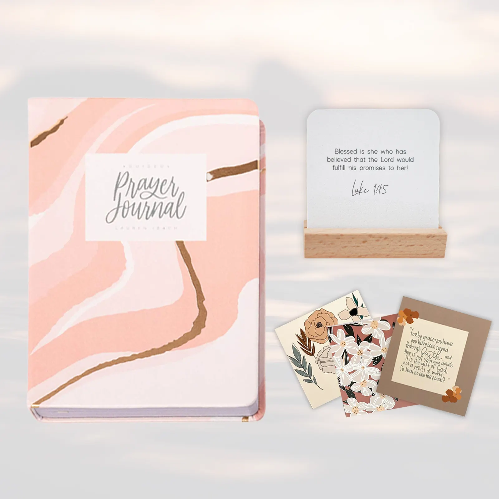 Custom Printing Bible Study Guide Diary Life Planner Christian Prayer Reflection Journal and Card Deck Set