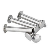 Rivet de champignon à Double tête en acier inoxydable, à la mode, à tête ronde, solide et Semi-creux, combinaison de rivets
