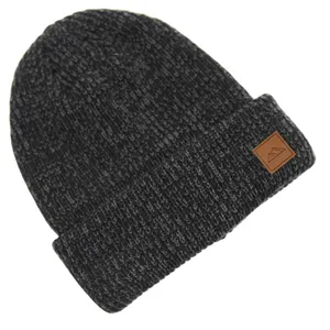 Beanie Hat Manufactures Melange Acrylic Polyester Rib Knit Custom Logo Winter Cap For Men