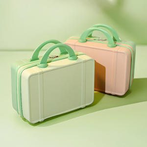 Maleta pequeña personalizada de 14 pulgadas, mini bolsa de almacenamiento de cosméticos de moda con cierre de cremallera, función impermeable y caja de contraseña - Product Image 1