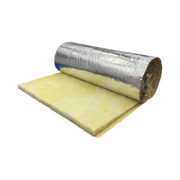 Isolation thermique en laine de verre pour toiture et murs de bâtiments métalliques ASTM C653, 16 kg/m3, 50 mm, avec revêtement en aluminium