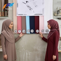 Nouveau design d'Abaya Dubaï, tissu brocart Nida doux, tissu Dobby, antistatique, résistant au rétrécissement, 100% polyester, teinture unie noir pour Abaya