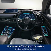 Película Transparente Antiarañazos de TPU para Interiores de Automóviles, Adhesivos para el Tablero, Puertas, Ventanas y Panel de Control de Mazda CX30