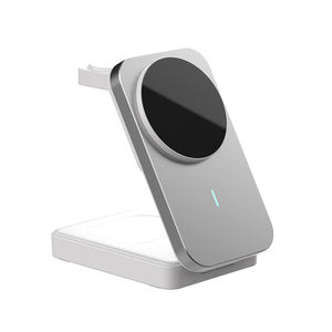 Teléfono inteligente de escritorio al por mayor 15W imán soporte de carga inalámbrico viaje portátil plegable <span class=keywords><strong>3</strong></span> en 1 cargador de teléfono inalámbrico magnético - Product Image 2