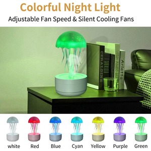 Humidificateur méduse USB, diffuseur d'arômes, purificateur d'air, pulvérisateur de brume, veilleuse rotative colorée pour chambre à coucher - Product Image 4