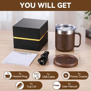 <span class=keywords><strong>Taza</strong></span> de café <span class=keywords><strong>autocalentable</strong></span> clásica M17, <span class=keywords><strong>taza</strong></span> de 55 grados, calentador cálido de 12 oz, luz de apagado de 10 horas, tazas de lujo para acampar - Product Image 4