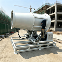 Canon à brouillard mobile électrique de 150 m avec pulvérisateur puissant et construction métallique pour usage agricole et industriel