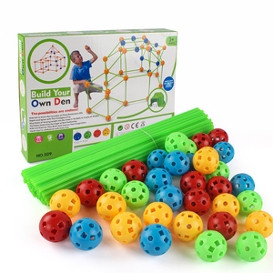 Jouets éducatifs ZG pour enfants, kit de <span class=keywords><strong>construction</strong></span> de forteresse en plastique ABS de 50 pièces, <span class=keywords><strong>construction</strong></span> DIY, châteaux, tunnels, tente de jeu, modèle créatif - Product Image 6