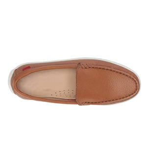 내구성이 뛰어난 맞춤형 로고 제작 가능 아동용 천연 가죽 캐주얼 로퍼 플랫 슈즈 - Product Image 3