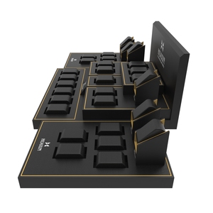 Nhà máy trực tiếp tùy chỉnh sang trọng đồng hồ hiển thị thiết lập Chất lượng cao bằng gỗ đa-đồng hồ hiển thị đứng cho truy cập trong cửa hàng đồng hồ - Product Image 4