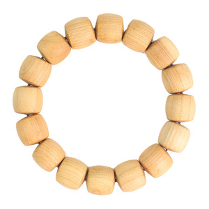 Cypress Wood <b>Bracelet</b> Barrel Beads 16Pcs Single Loop Natural Fragrance Unisex Jewelry Everyday Wear - Product Image 5