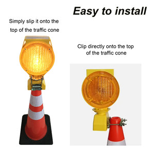 CE交通信号灯警告<span class=keywords><strong>LED</strong></span>バリケードフラッシャーライト交通コーンソーラーバリケードライト - Product Image 2