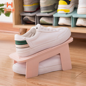 Henxiangjia Stackable <b>Shoe</b> <b>Rack</b> 2 Tier Pink Modular Space Saving Storage For Home Dormitory <b>Shoes</b> - Product Image 1
