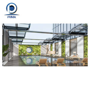 Prima ombre de haute qualité design simple moderne extérieur jardin résistant au soleil étanche à la pluie en alliage d'aluminium et salle de soleil en verre - Product Image 2