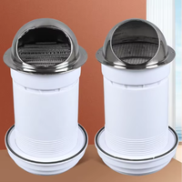 Capot de ventilation moderne en alliage d'aluminium pour salle de bain et cuisine, avec protection anti-pluie, anti-moustiques et entrée d'air frais, pour sortie de chauffage extérieure murale