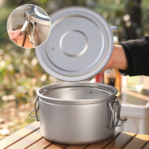 Marmite de cuisson en titane multifonctionnelle marmite <span class=keywords><strong>à</strong></span> soupe avec couvercle Kit de désordre extérieur - Product Image 2