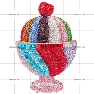 Bolso de Noche Elegante para Mujer con Pedrería, Diseño de Helado, Brillante, con Cristales, Tipo Clutch, para Cumpleaños, Día de San Valentín - Product Image 6