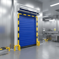 Porte en tissu PVC à action rapide et haute efficacité avec moteur à entraînement variateur de fréquence (VFD) pour couloir d'entrepôt à fort trafic