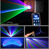 Projecteur laser cube Wifi, alimenté par batterie, 3W, projecteur laser d'animation, application sans fil professionnelle, cube laser 3D