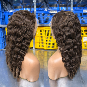 Peluca Rizada Birmana Natural al por Mayor, Pelucas de Cabello Humano Rizado Birmano con Encaje Transparente de 250 Densidades, Peluca Vietnamita Original sin Procesar - Product Image 1