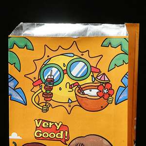 Customized High Quality Ideal Food BBQ Sandwich Hamburger Practical Packaging Convenient Bottom Barbecue Bag - Product Image 4