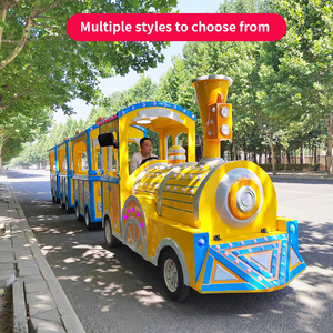 Centro comercial barato, trenes eléctricos para niños pequeños, paseos en parque de atracciones, tren turístico de uno a cuatro alimentado por batería, No con pista - Product Image 5