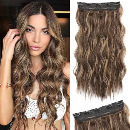 Chocolate brown with blonde highlights