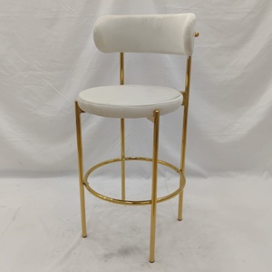 2025 nóng bán tùy chỉnh nhà hàng thanh ghế kim loại sang trọng chân mềm đệm nhung thanh phân ghế cho nhà bếp thanh cao ghế - Product Image 1