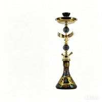 Ensemble de chicha de luxe en forme d'aigle, 51 cm, taille moyenne, en verre arabe, avec narguilé en acier inoxydable, pour cadeau et décoration