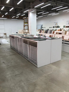 Tùy chỉnh 20-Layer Pull-out Tủ Ngăn Kéo Gốm Đá gạch hiển thị đứng pushpull kim loại kệ trưng bày cho triển lãm gạch - Product Image 4