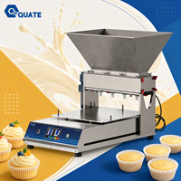 Machine de remplissage semi-automatique pour crème, confiture, chocolat et crème anglaise pour pâtisseries, avec un seul déposeur de gâteaux à buse unique