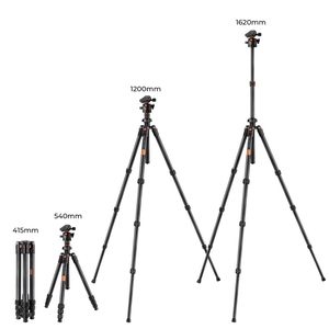 Trípode Portátil para Cámara <span class=keywords><strong>K</strong></span>&<span class=keywords><strong>F</strong></span> CONCEPT de Fibra de Carbono 162cm/63.78 Max. Trípode de Fotografía y Viaje con Capacidad de Carga de 8 kg/17.64 lb - Product Image 5