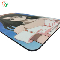 Alas Mouse Lipat Motif Kartun 20x24cm dengan Alas Karet PVC Anti Selip, Laris untuk Komputer Laptop Gaming