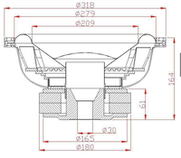 Haut-parleur de voiture double SPL de 12 pouces, caisson de basses de voiture 3000W RMS