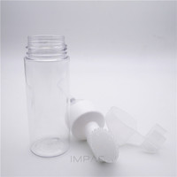 Botol Pompa Busa Plastik Transparan Silinder Grosir dengan Kuas 150ml