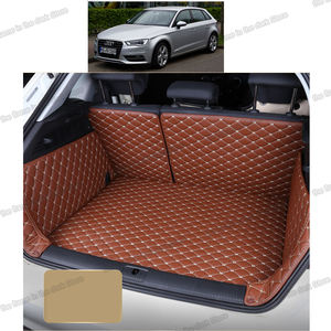 Cuir Tapis De Coffre De Voiture Revêtement De Cargaison pour <span class=keywords><strong>Audi</strong></span> <span class=keywords><strong>A3</strong></span> <span class=keywords><strong>2012</strong></span> 2013 2014 2015 2016 2017 2018 2019 8v accessoires botte intérieur <span class=keywords><strong>sportback</strong></span> - Product Image 2