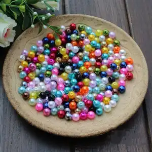 JC Crystal – perles en ABS colorées 6-10mm avec trou, accessoires de luxe, perles en vrac pour la fabrication de bijoux