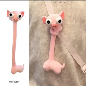 Jouets en peluche doux et mignons en forme d'animaux du zodiaque chinois à long cou, pendentifs de dessin animé, poupées à suspendre, ornements de sac à dos en polyester et coton PP, cadeau - Product Image 4