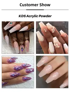 Kds Großhandel Nail Art Private Label nackt rosa Farbe Nagel verlängerung Acryl pulver