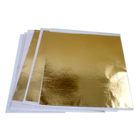 Prix d'usine 14*13.5 cm 500 feuilles par paquet Feuille d'or de Taïwan couleur or champagne Feuille d'or pour dorure à chaud