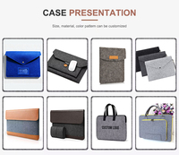 Sac d'ordinateur portable en feutre personnalisé avec logo, étui pour ordinateur portable, pochette en feutre pour ordinateur portable avec porte-accessoires