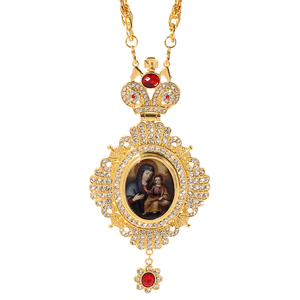 Colgante de la Virgen María, Icono Ortodoxo, Cadena de 120 cm, Utensilios de Iglesia, Decoración Católica de Cristo - Product Image 4